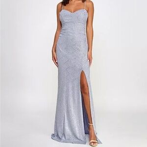 Silver Sparkly Prom Dress